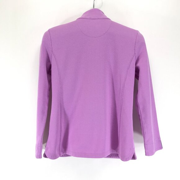 T by Talbots Zip Front Jacket Women's Small Petite Purple Pockets Active Outdoor - Picture 6 of 10